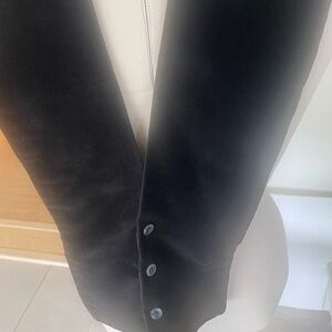 Men’s Black Velvet Vest/ Waistcoat  Vintage 1960’s  OS Fits Most